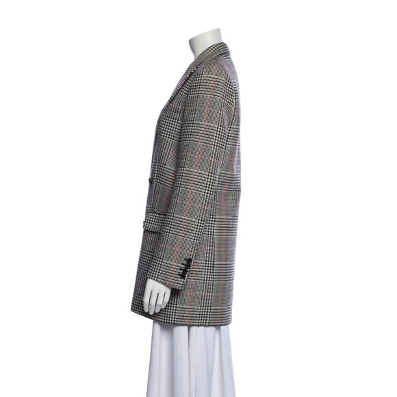 Michael Kors Virgin Wool Houndstooth Print Peacoat Prince of Wales USA Small - Picture 3 of 6
